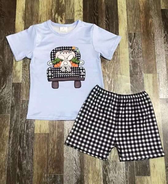 Black Gingham Easter Shorts Outfit
