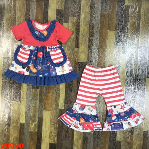 Fourth Of July Celebration Flare Pants Outfit