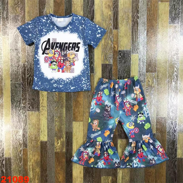Bluey Avengers Flare Pants Outfit
