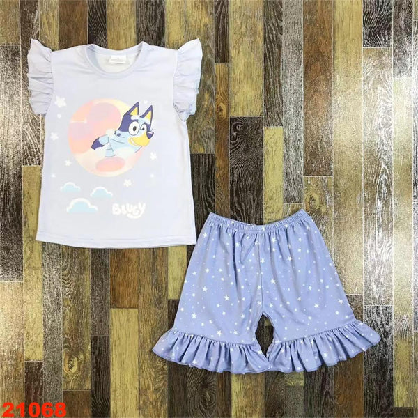 Bluey Dreams Ruffle Shorts Outfit