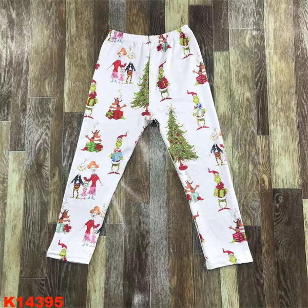 White Grinch Straight Pants