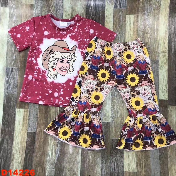 Dolly Sunflower Flare Pants Outfit
