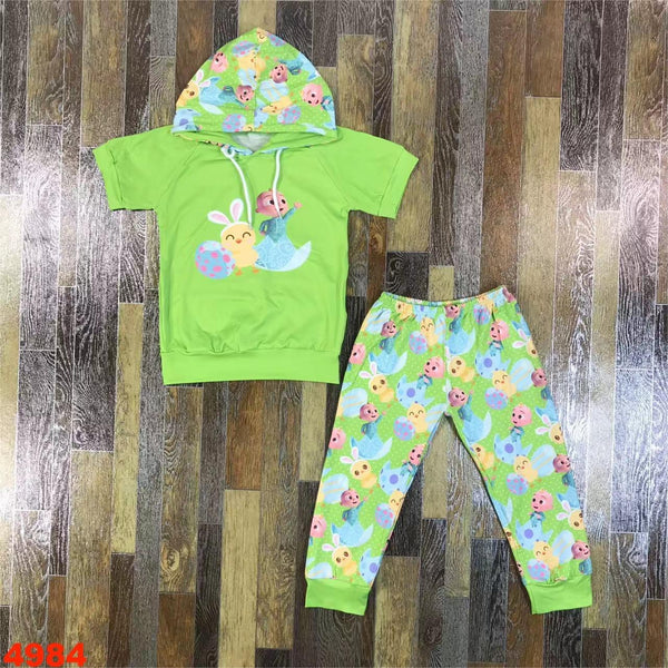 Green Bunny Chick Easter Jogger