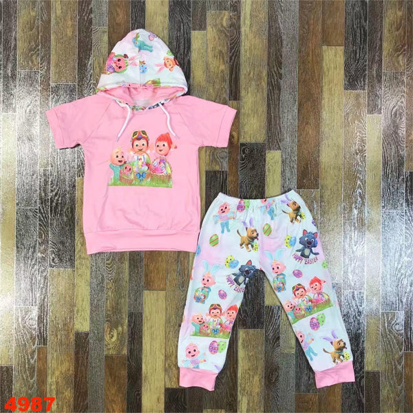 Cocomelon Hooded  Family Jogger Easter Outfit