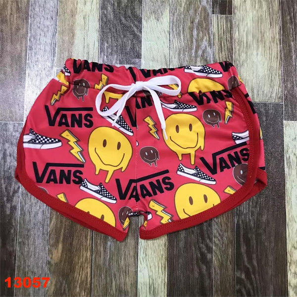 Red Smiley Vans Shorts