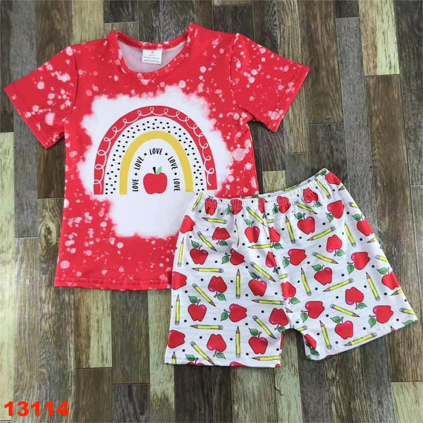 Apple Love Back To School Unisex Shorts Outfit