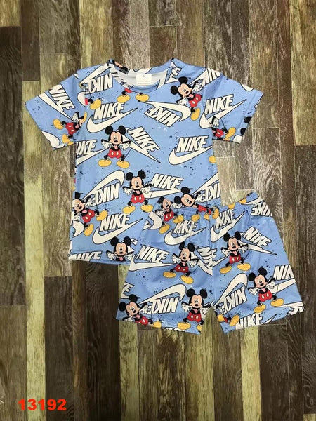 Blue Nike Mickey Unisex Shorts Outfit