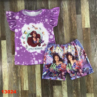 Purple Little Mermaid Movie Shorts Outfit