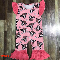 Pink Cow Romper Outfit