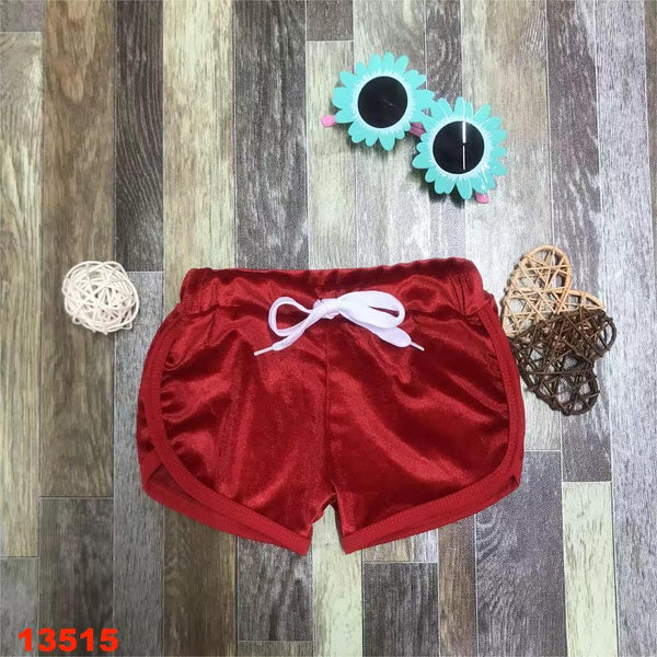 Red Velour Shorts