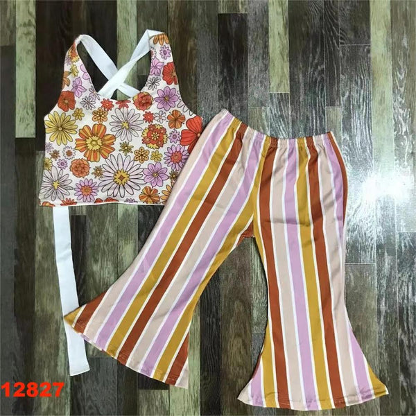 Y2K Flower Power Flare Pants Outfit