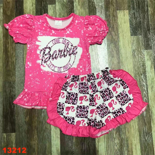 Barbie Party Girl Ruffle Shorts Outfit