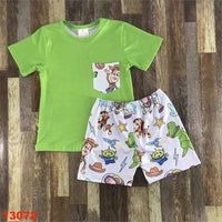 Green Toy Story Unisex Shorts Outfit