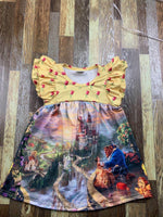Beauty & The Beast Watercolor Dress