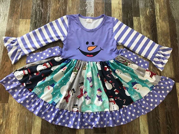 Frosty Holiday Twirl Dress