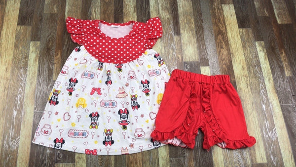 Minnie Polka Dot Red Shorts Outfit