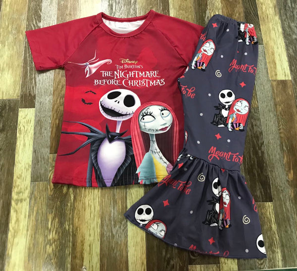 Nightmare Before Christmas Red Flare Pants Outfit