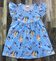 Bluey Flutter Sleeve Dress