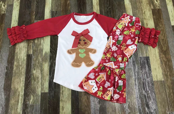 Gingerbread Bow Flare Pants Outfit