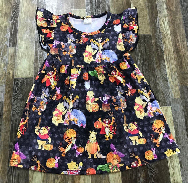 Winnie the Pooh Halloween Flutter Sleeve Dress