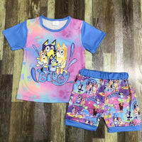 Bluey Rainbow Splash Unisex Shorts Outfit