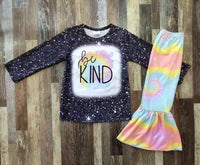 Be Kind Galaxy Tye Dye Flare Outfit