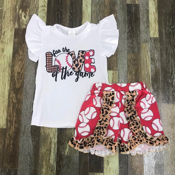 Baseball For The Love Of The Game Cheetah Shorts Outfit