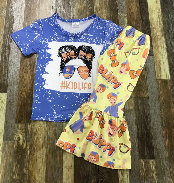Kid Life Blippi Flare Pants Outfit