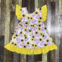 Sunflower Ruffle Dress