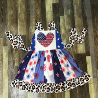 Cheetah Heart American Girl Twirl Dress