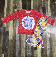 Happy New Year Mickey Flare Pants Outfit