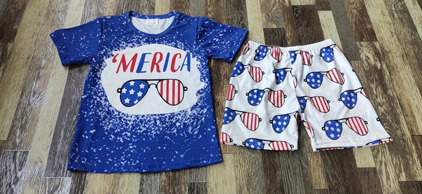 America Sunglasses Shorts Outfit