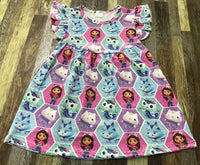 Hexagon Gabby Flutter Sleeve Dress