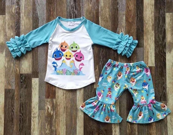 Baby Shark Ruffle Shortie Flare Outfit