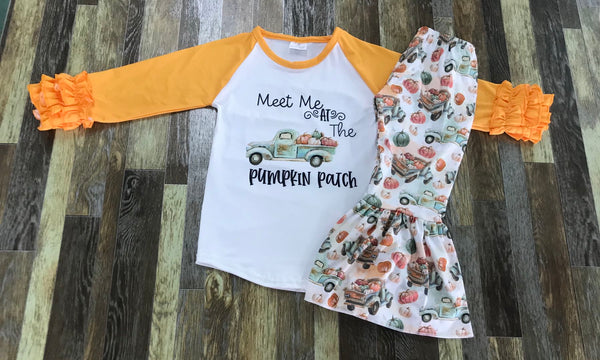 Meet Me At The Pumpkin Patch Flare Pants Outfit