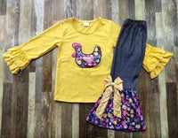Chicken Wide Leg Boutique Outfit