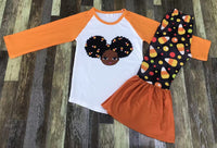 Candy Corn Queen Flare Pants Outfit