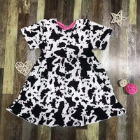 Cow Pink Bow Dress
