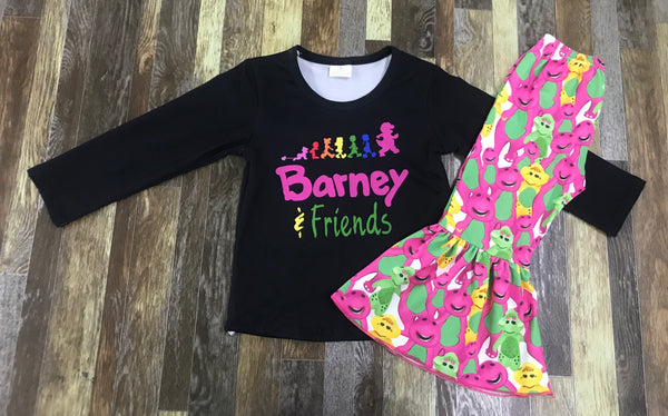 Barney and Friends Flare Pants Outfit