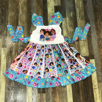 Encanto Cartoon Floral Twirl Dress