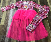 Hot Pink Merry Christmas Santa Tulle Outfit