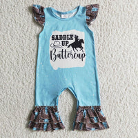 Saddle Up Buttercup Rodeo Romper