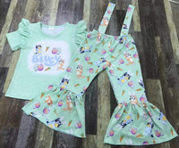 Bluey Bunny Easter Suspender Outfit
