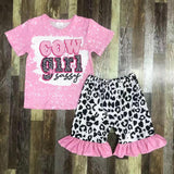 Cow Girl Sassy Ruffle Shorts Outfit