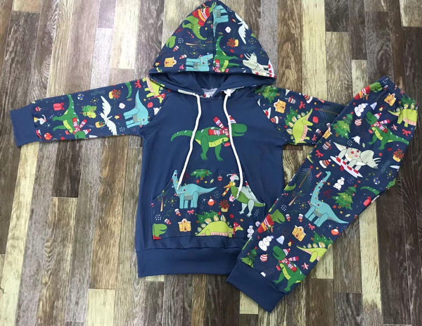 Christmas Dino Friends Jogger Outfit