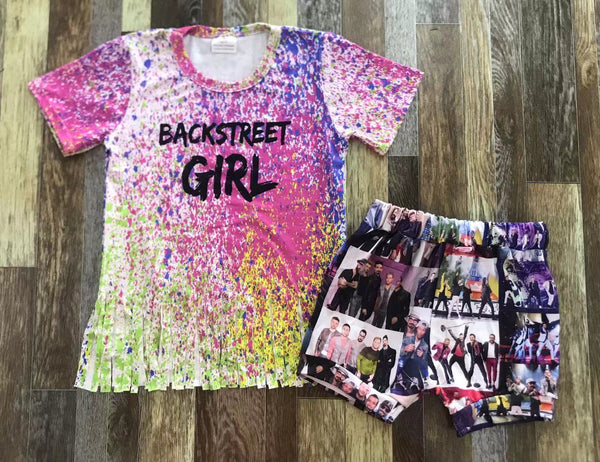 Backstreet Girl Splatter Fringe Outfit