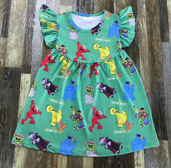 Green Sesame Street Dress
