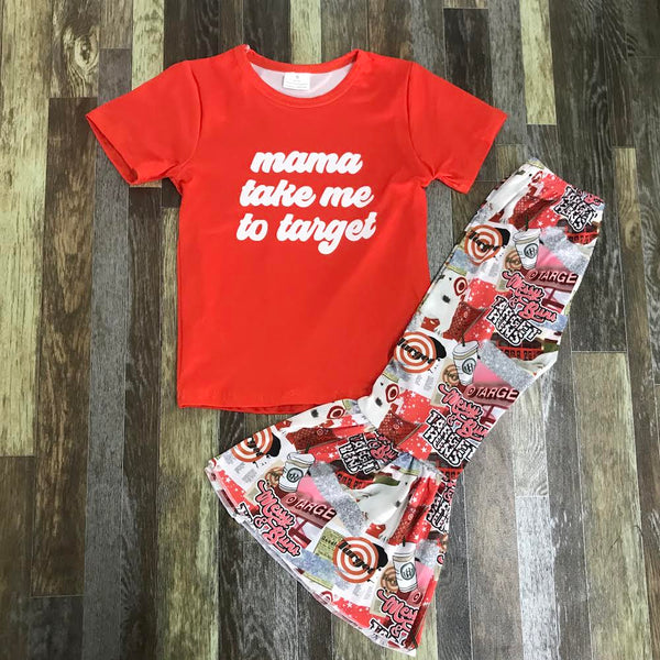 Mama Take Me To Target Flare Pants Outfit