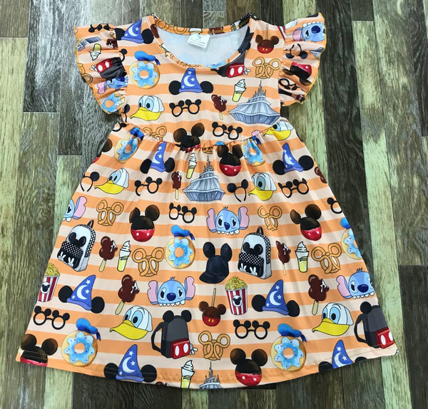 Orange Striped Disney Fun Dress
