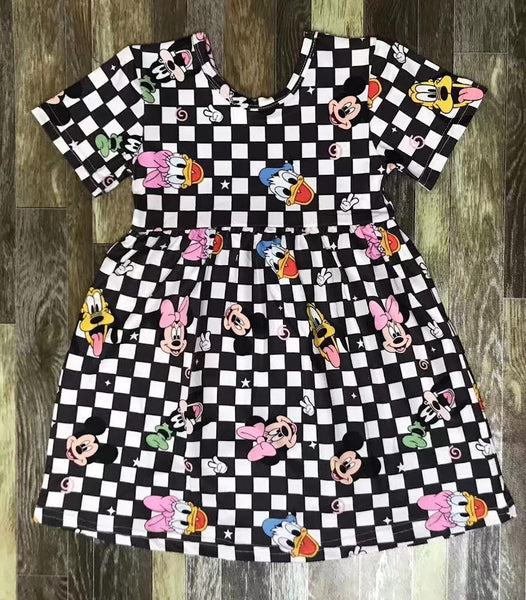 Mickey and Friends Checkered Dress